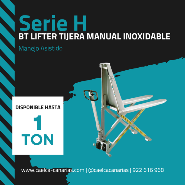 BT LIFTER TIJERA MANUAL INOXIDABLE
